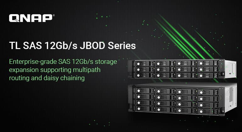 A QNAP bemutatta a 12- és 16-lemezes TL SAS 12 Gb/s JBOD sorozatot