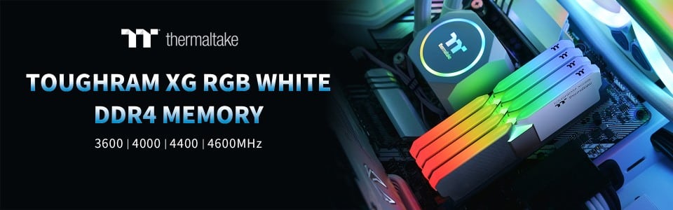 A Thermaltake bemutatta a fehér színű TOUGHRAM XG RGB DDR4 memóriamodulokat
